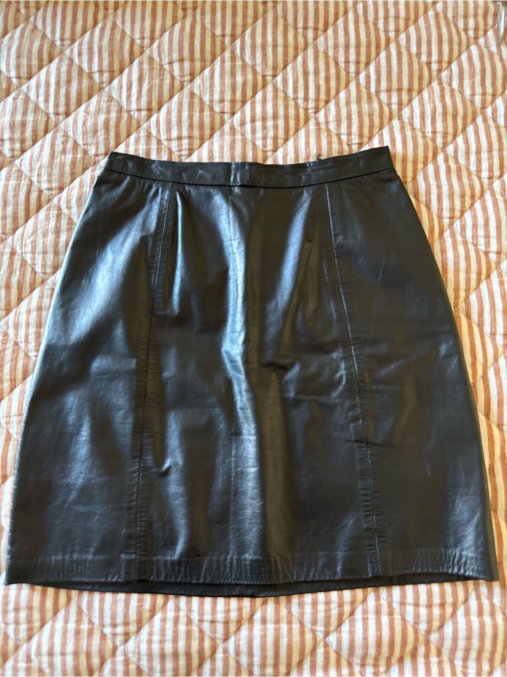 Black Leather Women's Mini Skirt